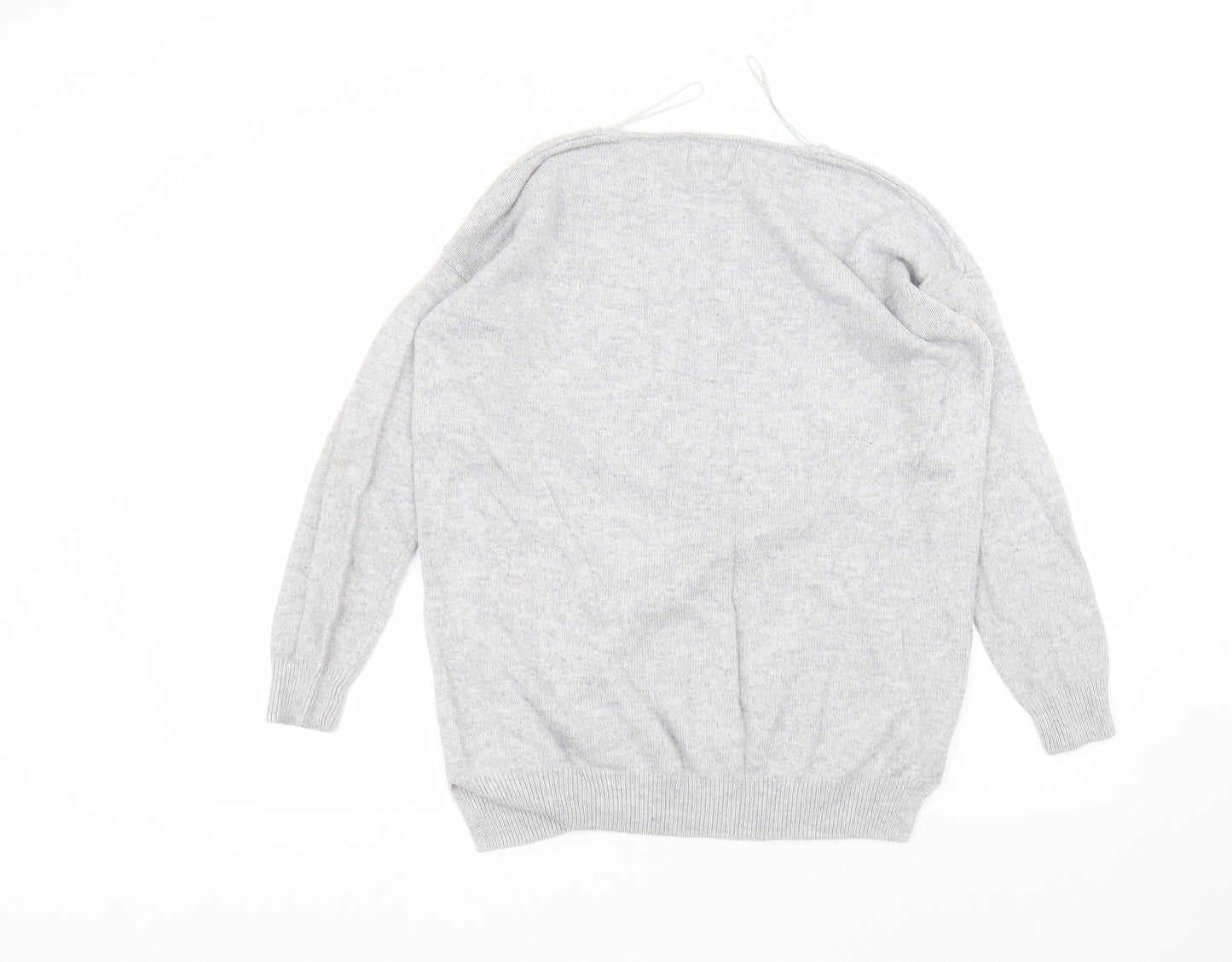 Matalan Womens Grey Round Neck  Acrylic Pullover Jumper Size M