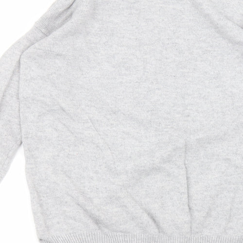 Matalan Womens Grey Round Neck  Acrylic Pullover Jumper Size M
