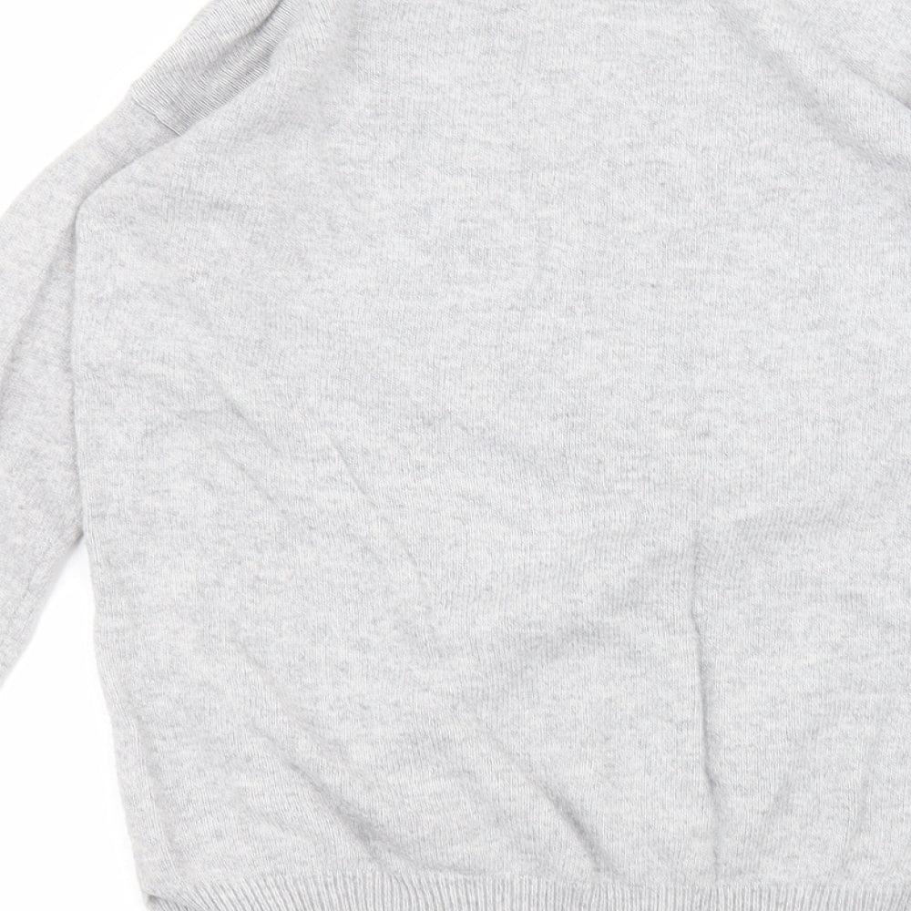 Matalan Womens Grey Round Neck  Acrylic Pullover Jumper Size M