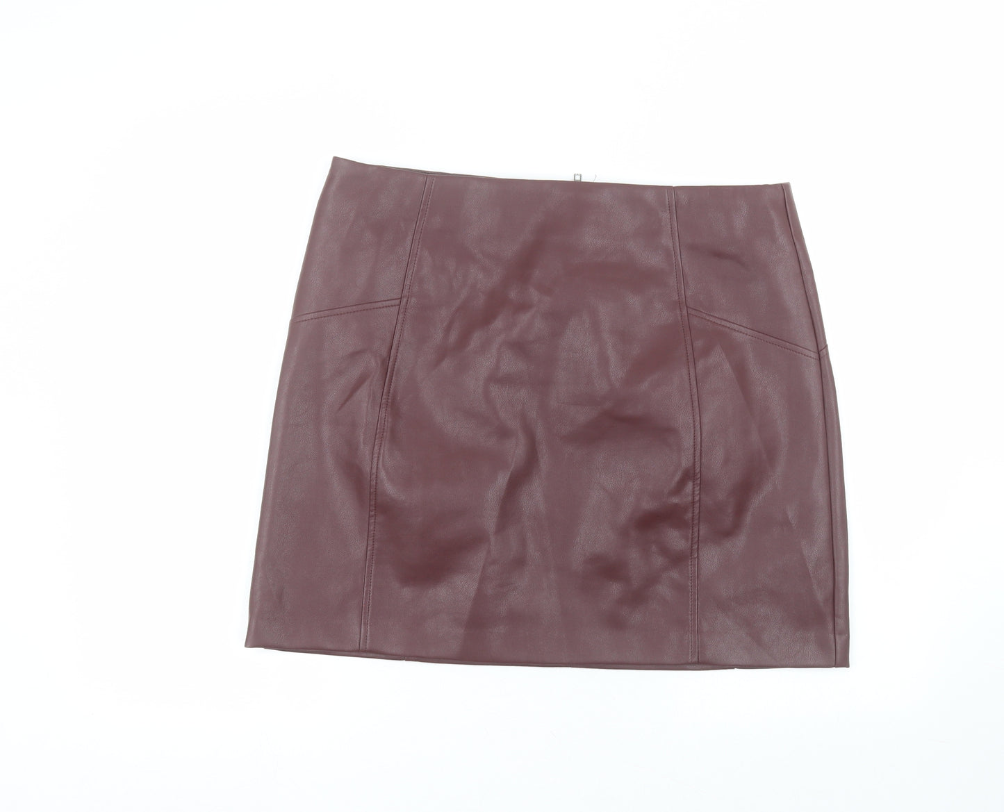 New Look Womens Brown  Polyester Mini Skirt Size 16
