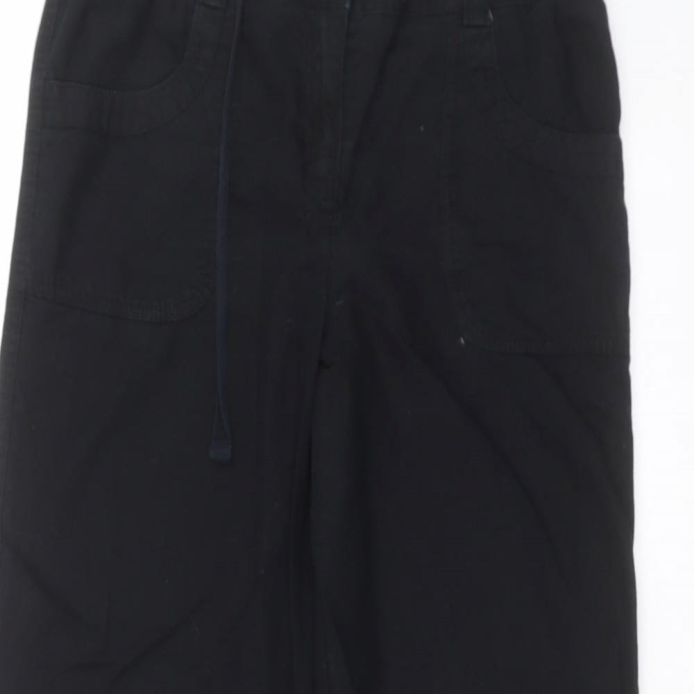 George Womens Black  Linen Trousers  Size 14 L26 in Regular