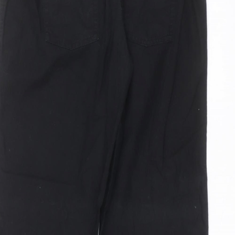 George Womens Black  Linen Trousers  Size 14 L26 in Regular