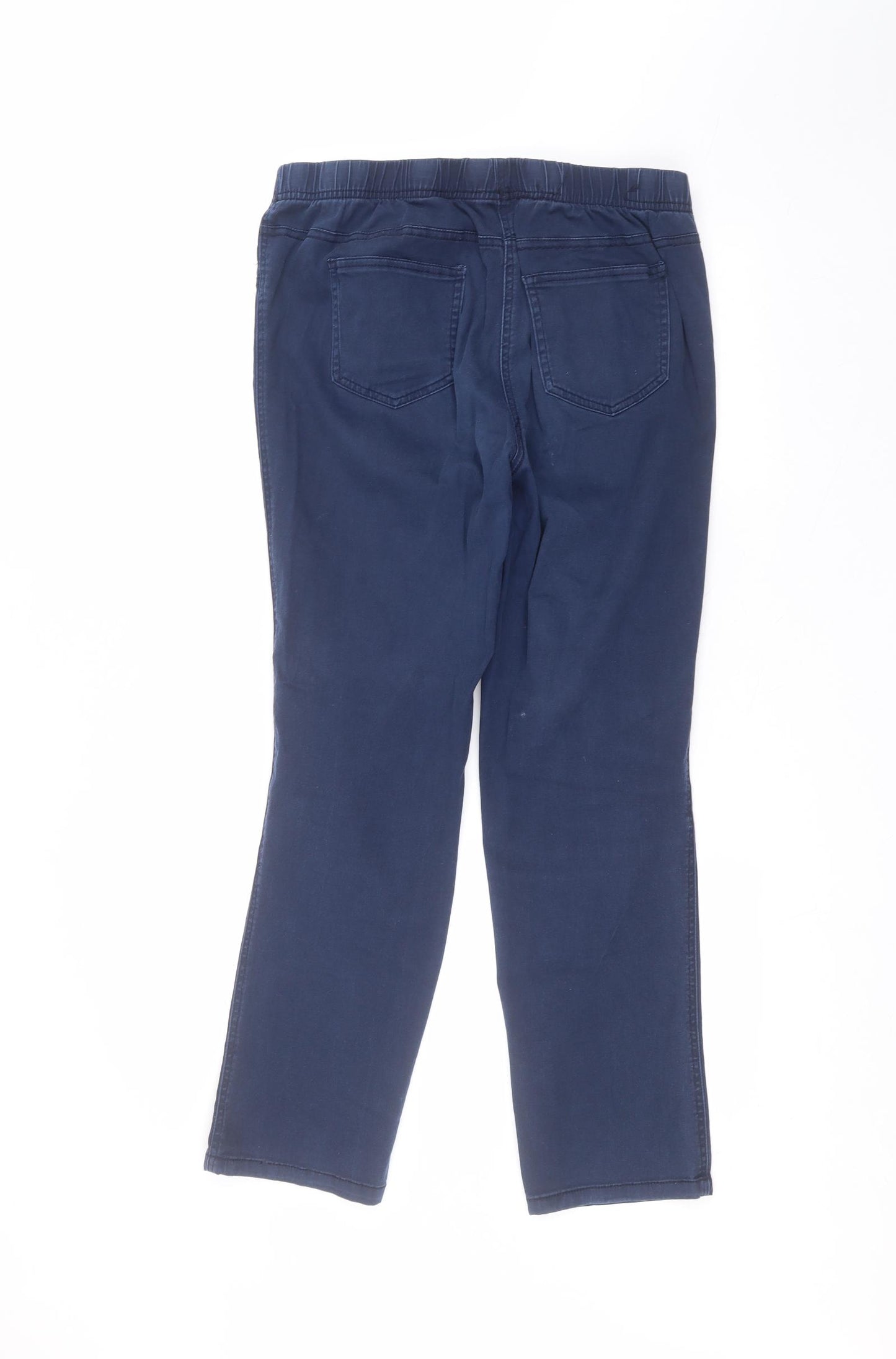 George Womens Blue  Cotton Straight Jeans Size 14 L26 in Regular