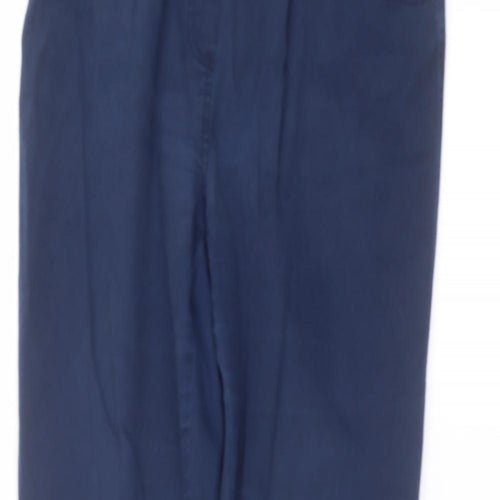 George Womens Blue  Cotton Straight Jeans Size 14 L26 in Regular