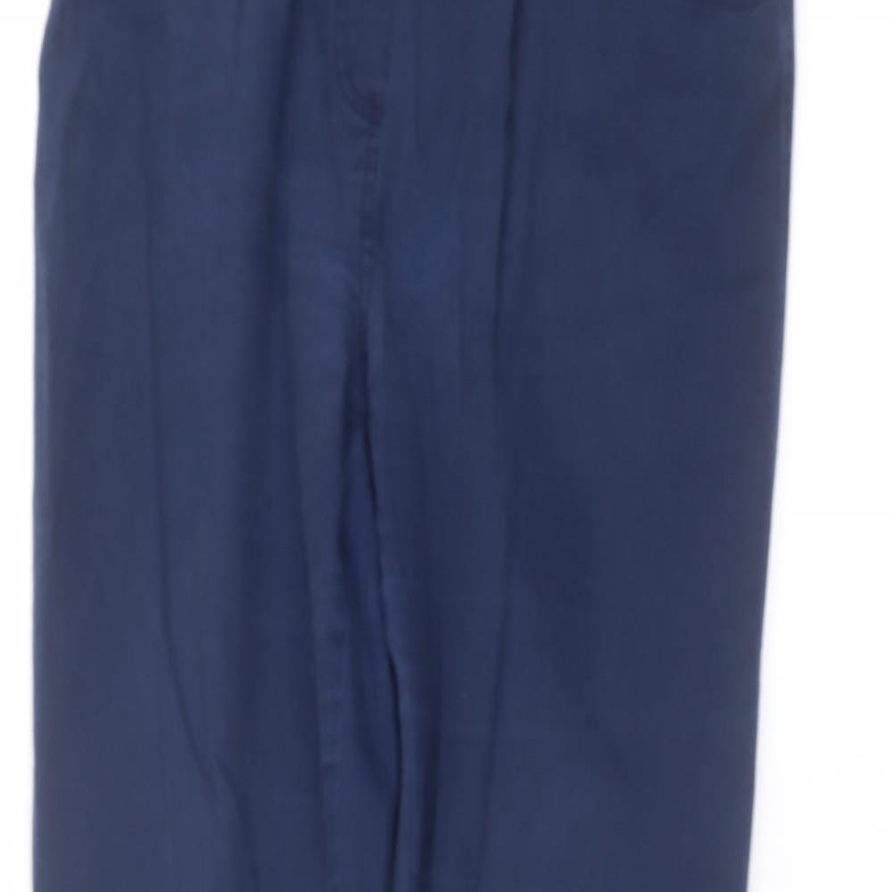 George Womens Blue  Cotton Straight Jeans Size 14 L26 in Regular