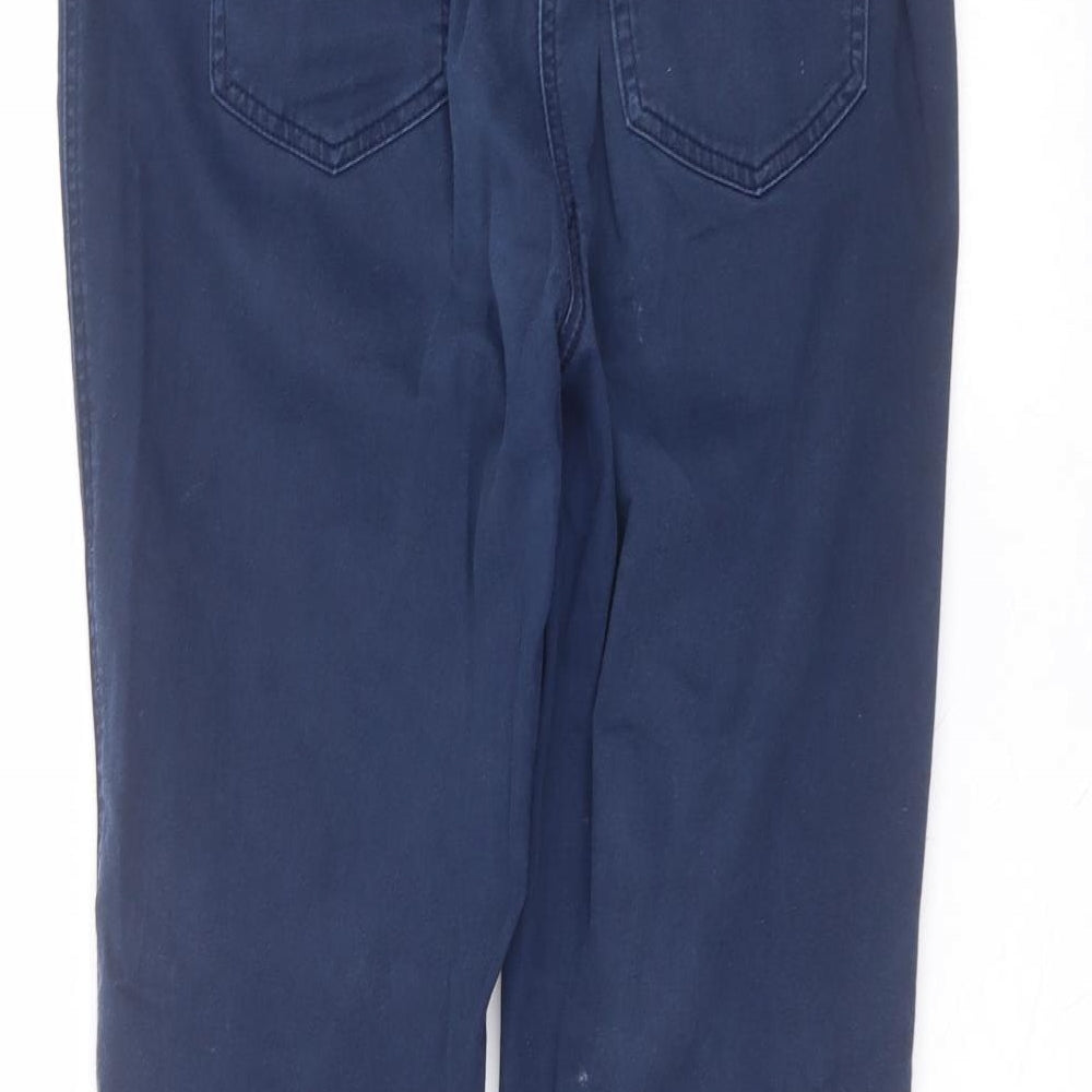 George Womens Blue  Cotton Straight Jeans Size 14 L26 in Regular