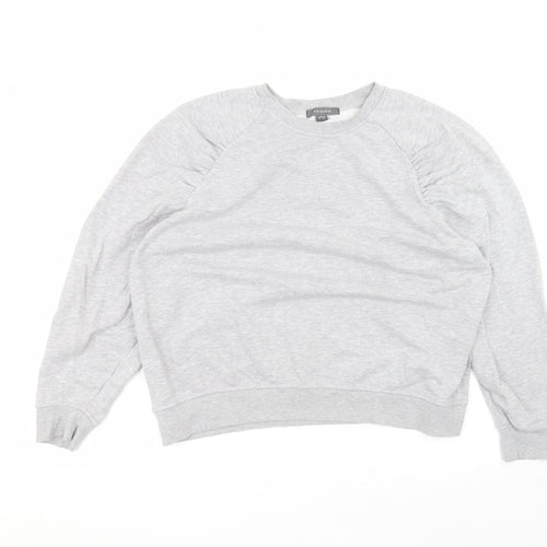 Primark Womens Grey Round Neck  Cotton Pullover Jumper Size L