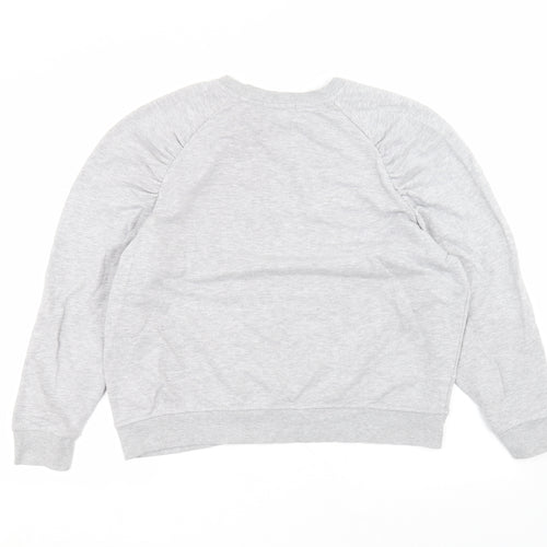 Primark Womens Grey Round Neck  Cotton Pullover Jumper Size L