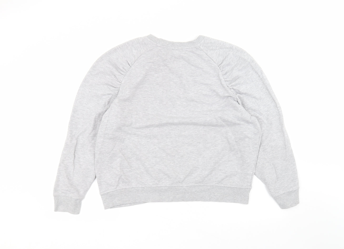 Primark Womens Grey Round Neck  Cotton Pullover Jumper Size L