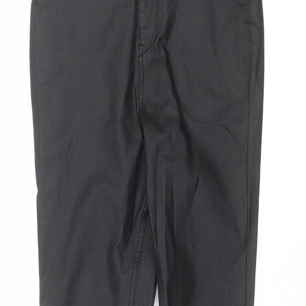 F&F Womens Black  Viscose Trousers  Size 12 L28 in Regular