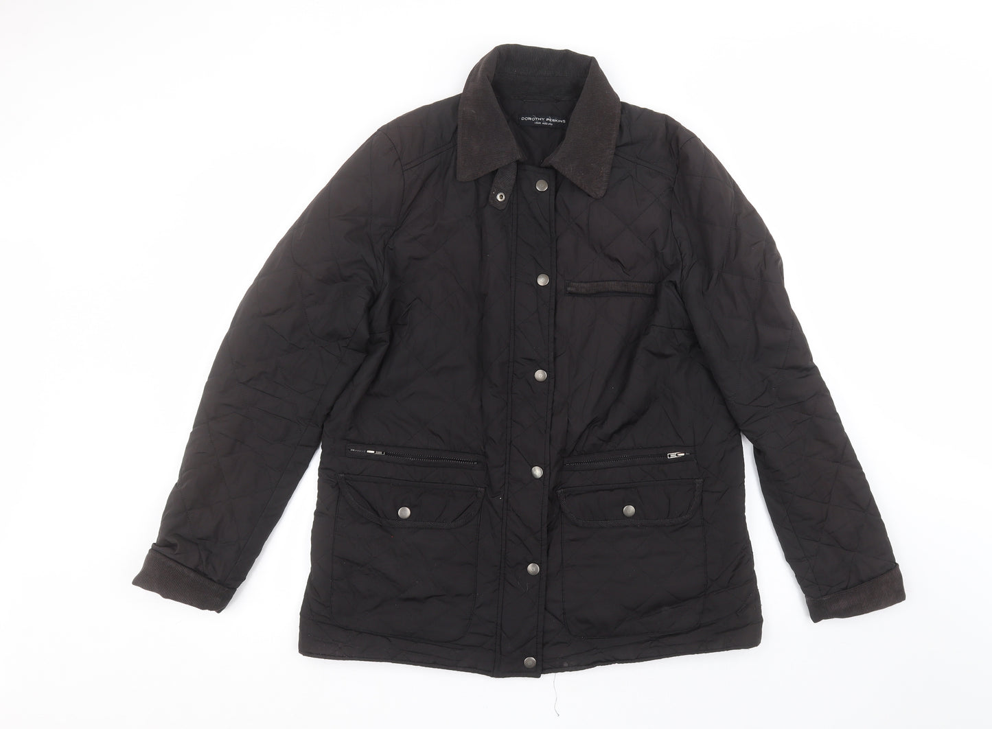 Dorothy Perkins Womens Black   Pea Coat Coat Size 14