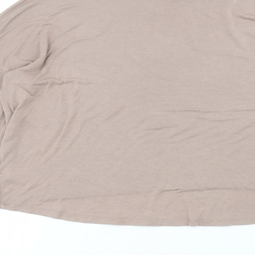 Primark Womens Brown  Viscose Basic T-Shirt Size S Round Neck