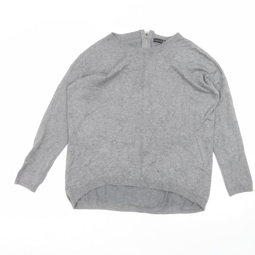 Atmosphere Womens Grey  Cotton Basic T-Shirt Size S Round Neck