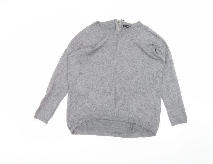 Atmosphere Womens Grey  Cotton Basic T-Shirt Size S Round Neck