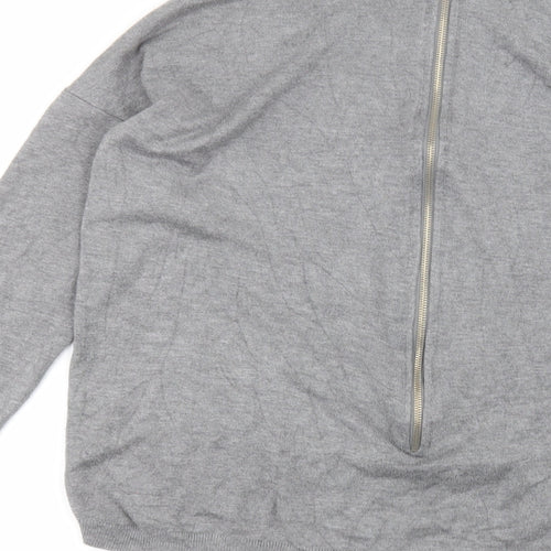 Atmosphere Womens Grey  Cotton Basic T-Shirt Size S Round Neck