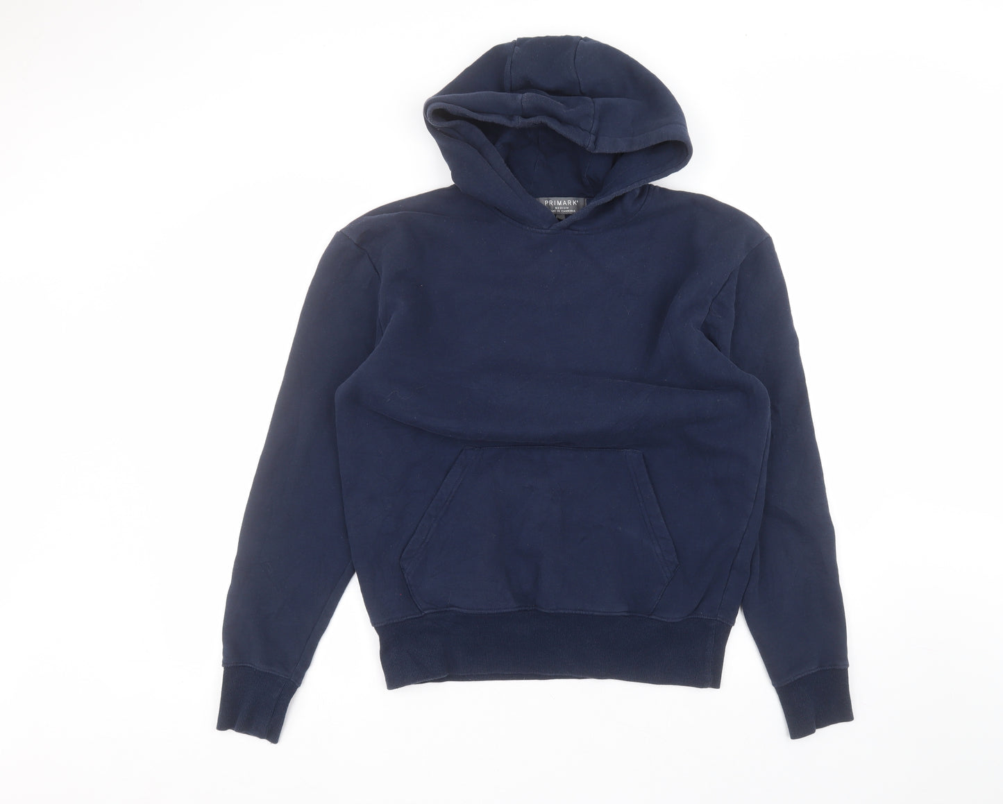 Primark Mens Blue  Cotton Pullover Hoodie Size M