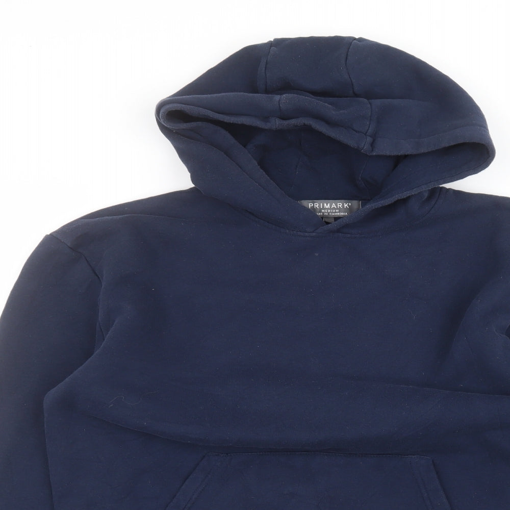 Primark Mens Blue  Cotton Pullover Hoodie Size M