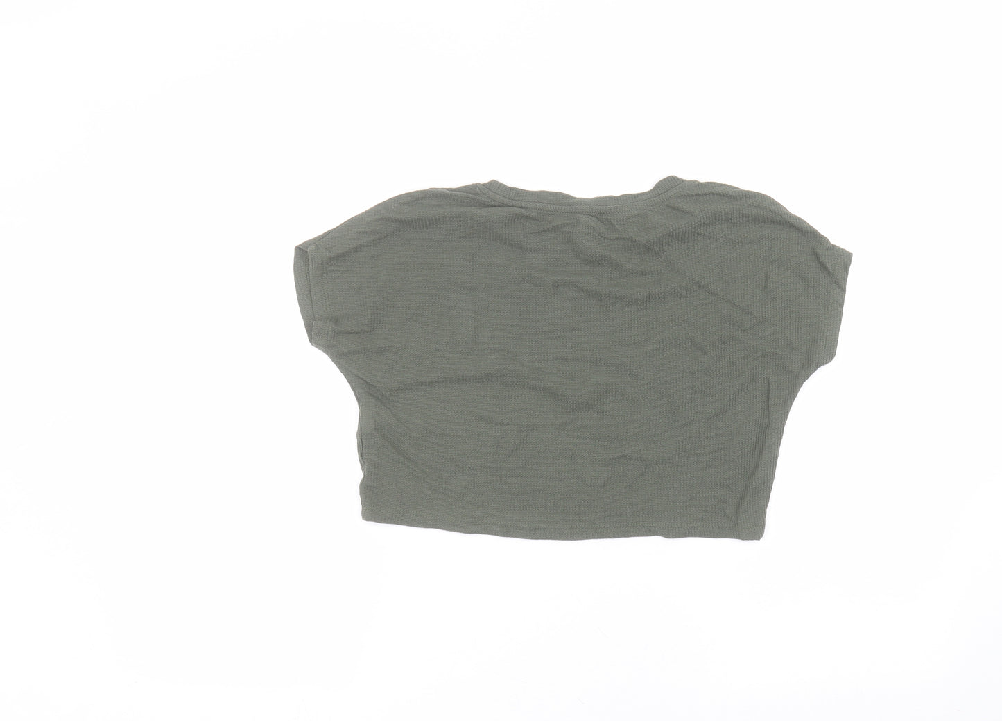 Primark Womens Green  Polyester Basic T-Shirt Size S Round Neck