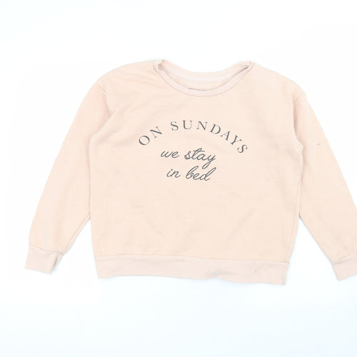 Atmosphere Womens Pink Round Neck  Cotton Pullover Jumper Size 10