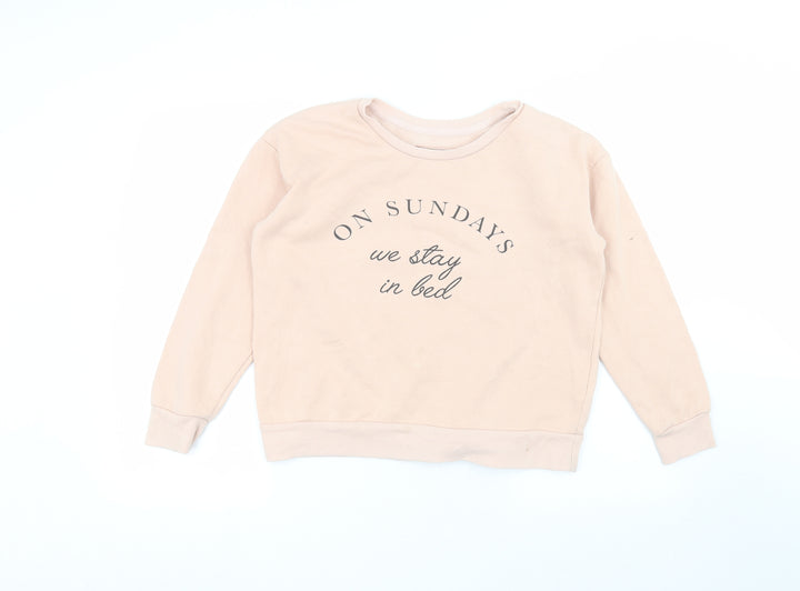 Atmosphere Womens Pink Round Neck  Cotton Pullover Jumper Size 10
