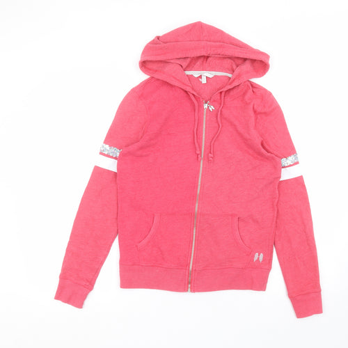 Victoria's Secret Womens Pink  Cotton Full Zip Hoodie Size XS