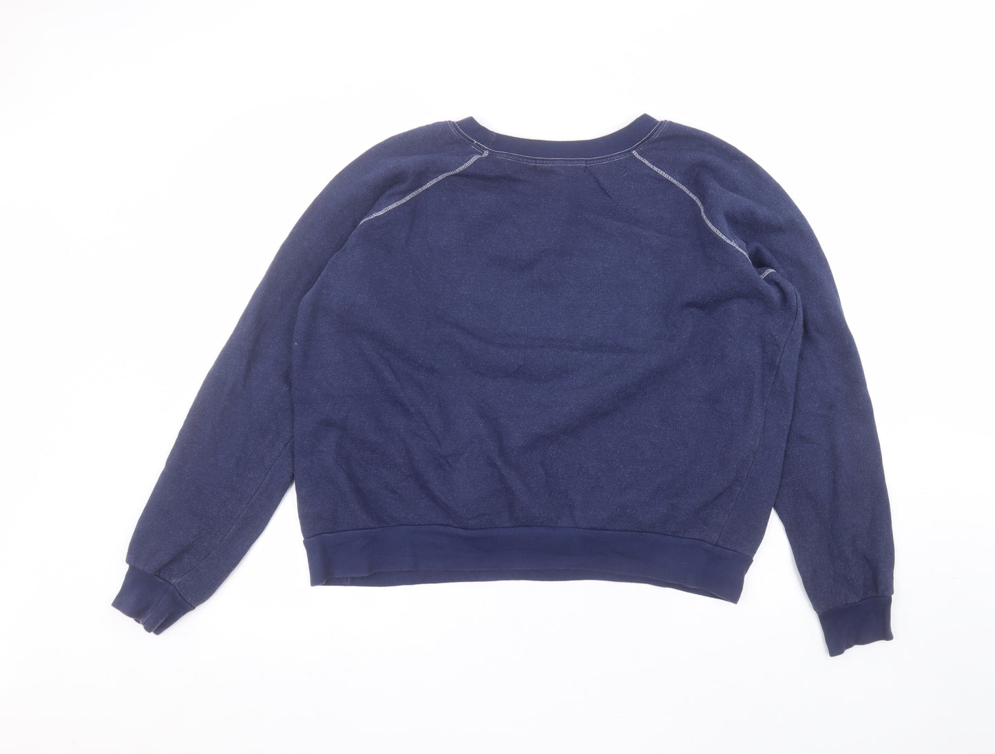 Project Social T Mens Blue Round Neck  Cotton Pullover Jumper Size S