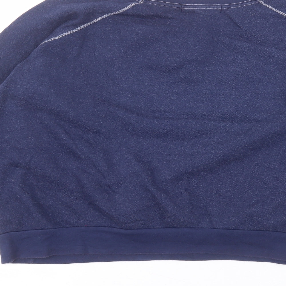 Project Social T Mens Blue Round Neck  Cotton Pullover Jumper Size S