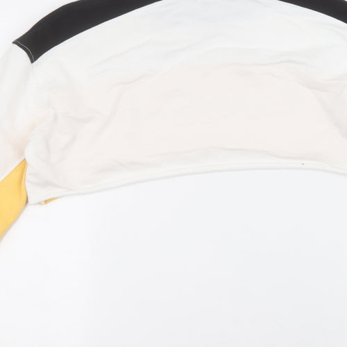 PRETTYLITTLETHING Womens White Round Neck  Polyester Pullover Jumper Size 10