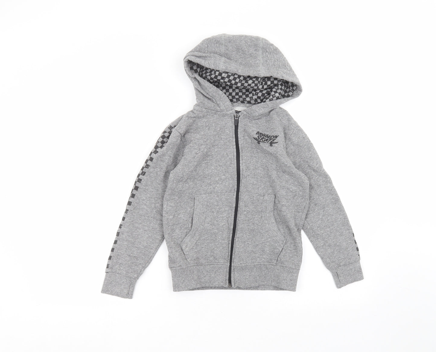 NEXT Girls Grey  Cotton Pullover Hoodie Size 8 Years