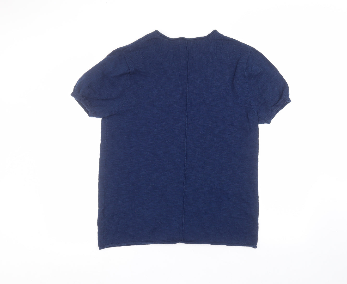 River Island Womens Blue  Cotton Basic T-Shirt Size M Round Neck
