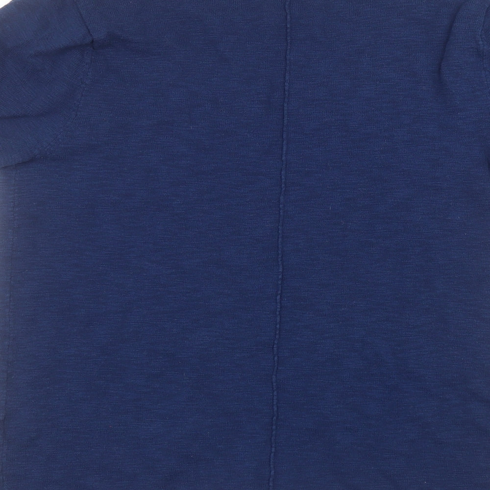 River Island Womens Blue  Cotton Basic T-Shirt Size M Round Neck