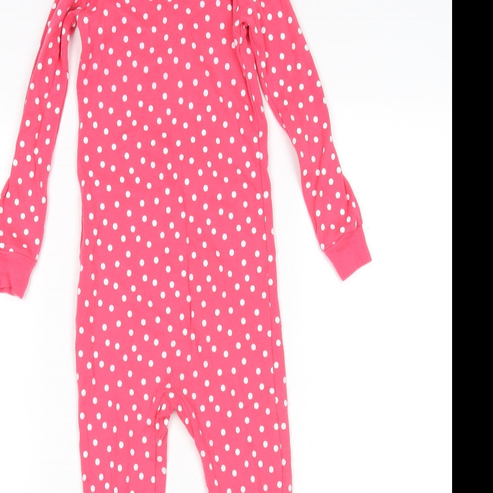 Simple Joys Girls Pink Polka Dot Cotton  One Piece Size 3 Years