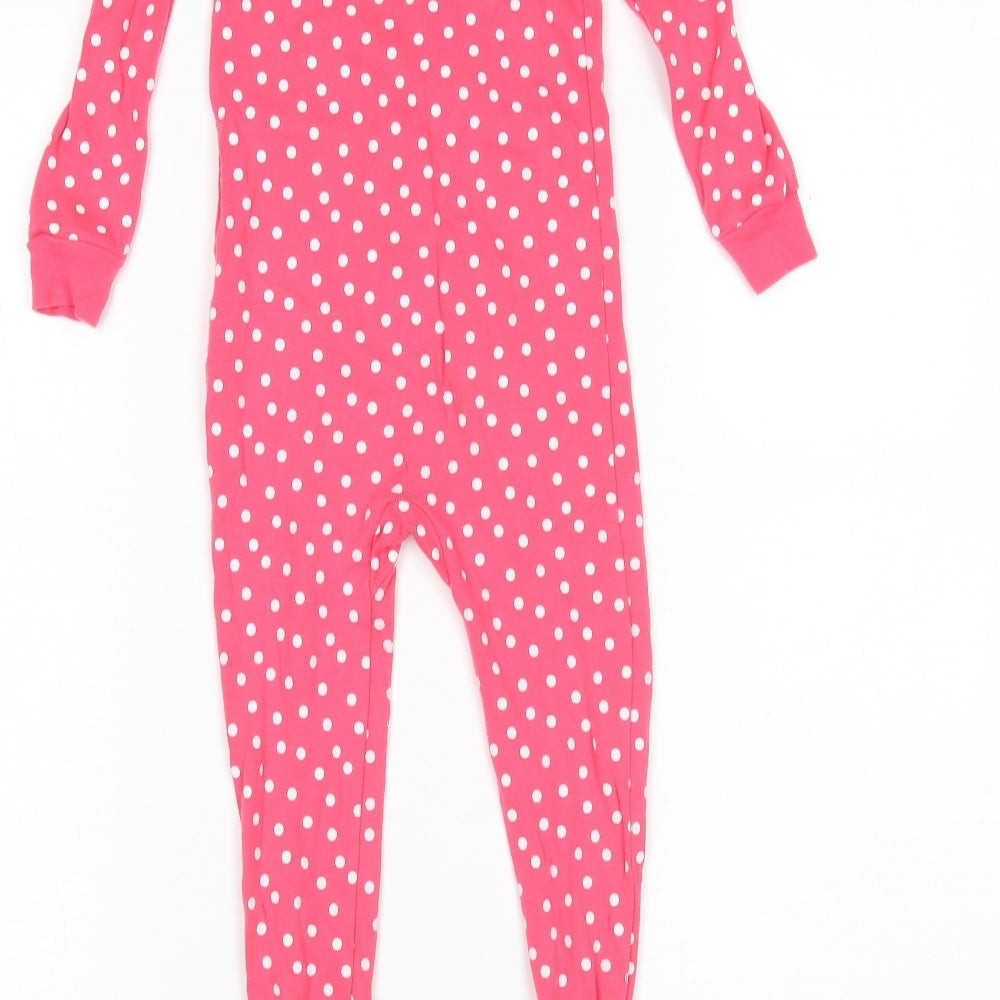 Simple Joys Girls Pink Polka Dot Cotton  One Piece Size 3 Years