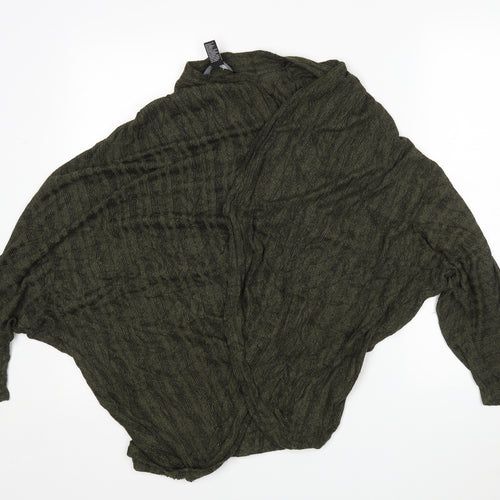 FOREVER 21 Womens Green V-Neck   Cardigan Jumper Size S