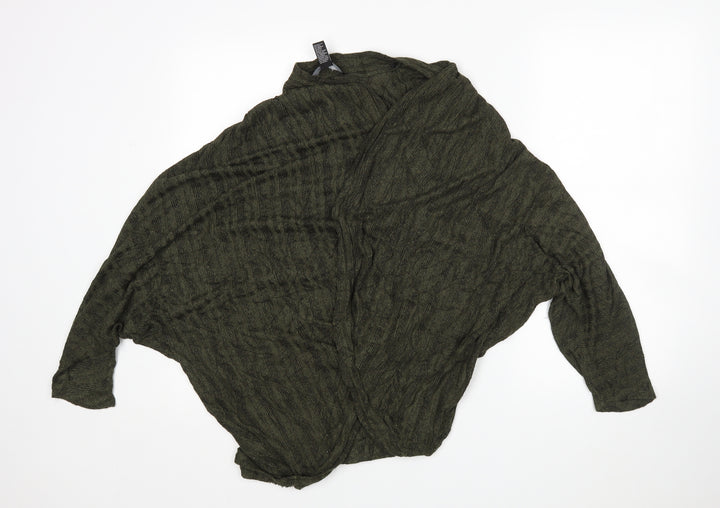 FOREVER 21 Womens Green V-Neck   Cardigan Jumper Size S
