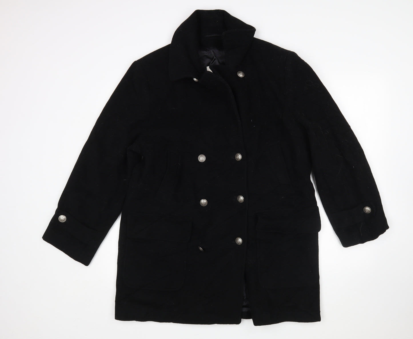 LOFT Womens Black   Overcoat Coat Size 10