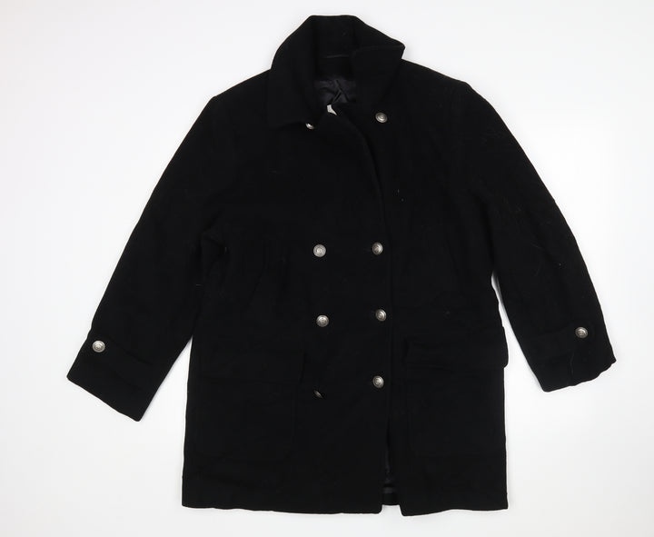 LOFT Womens Black   Overcoat Coat Size 10