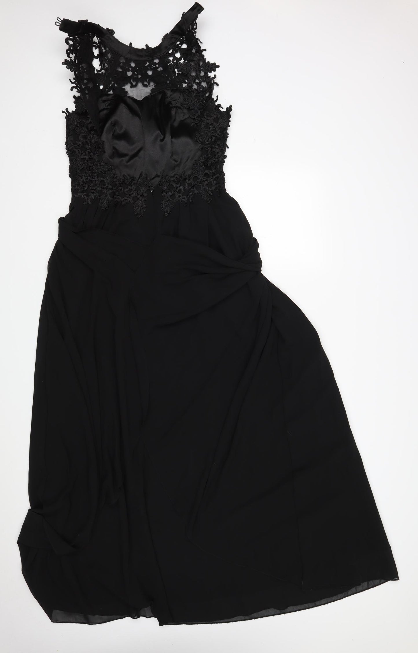 Quiz Womens Black  Polyester Ball Gown  Size 12 V-Neck