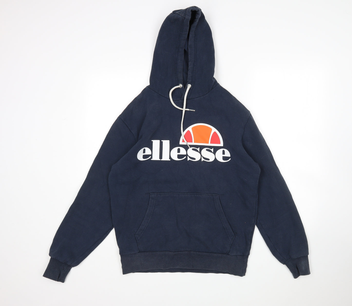 Elesse Mens Blue  Cotton Pullover Hoodie Size M