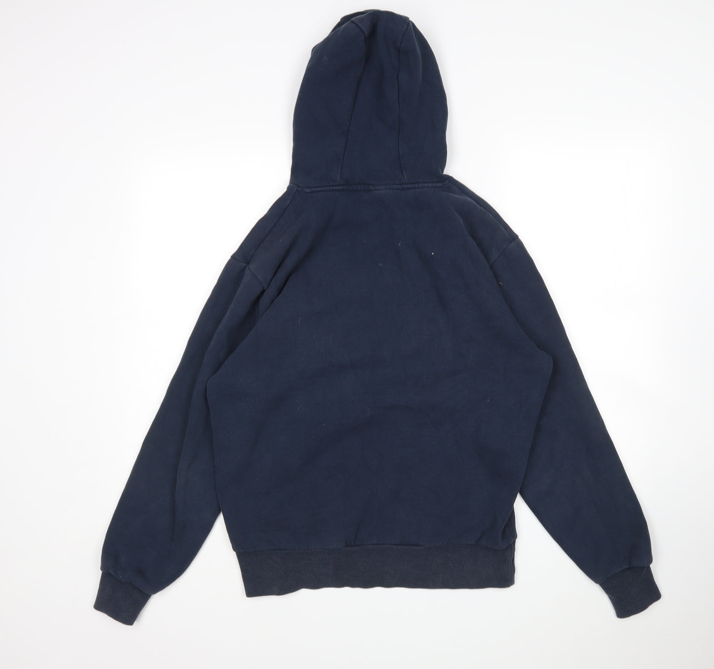 Elesse Mens Blue  Cotton Pullover Hoodie Size M
