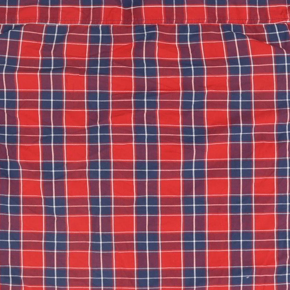 Peacocks Mens Red Plaid Cotton  Button-Up Size 2XL Collared
