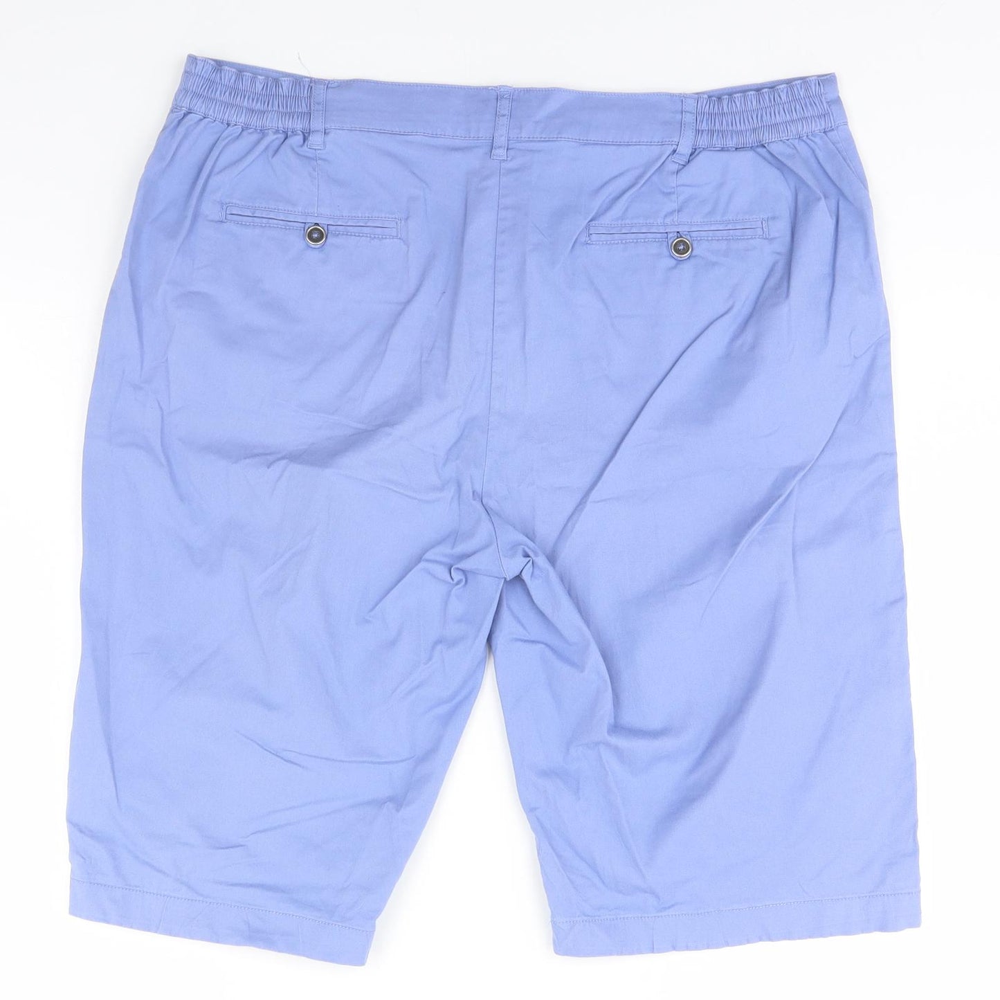 Cotton Traders Womens Blue  Cotton Cargo Shorts Size 18 L12 in Regular