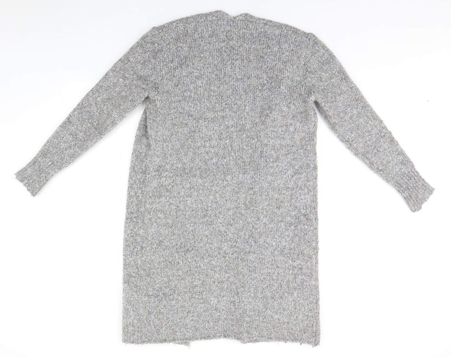 Monsoon Womens Grey Round Neck  Polyester Cardigan Jumper Size S