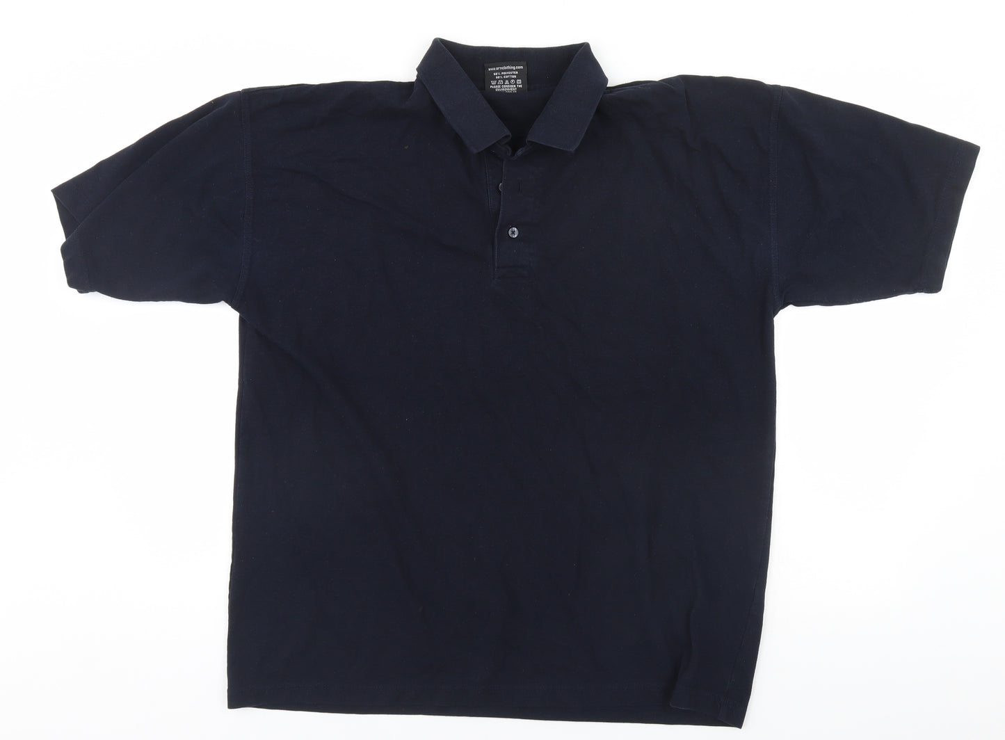 Orn Clothing Mens Blue  Polyester  Polo Size XL Collared