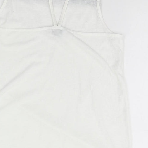 NEXT Womens White  Polyester Basic Tank Size 10 Off the Shoulder