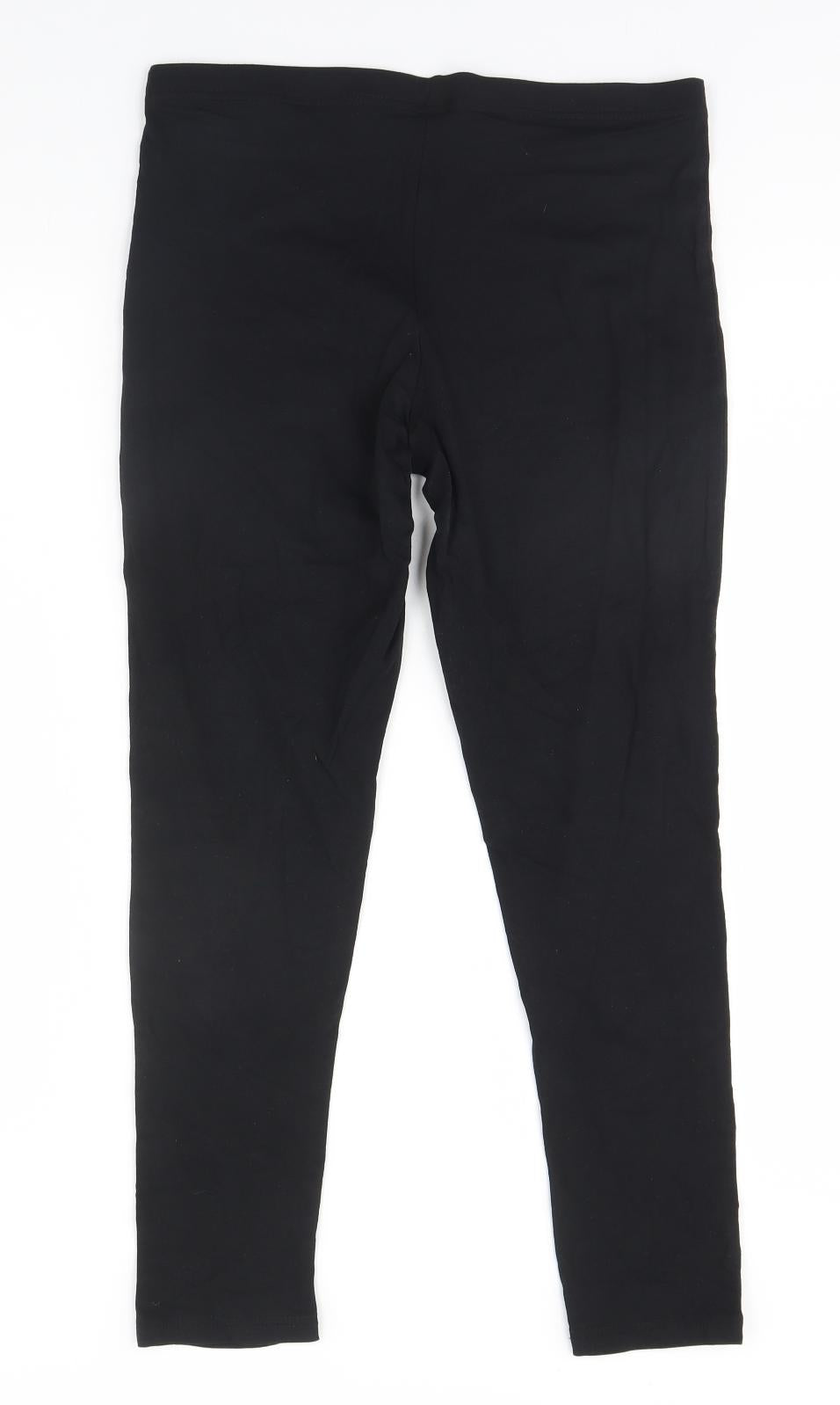 George Womens Black  Cotton Trousers  Size 16 L26 in Regular
