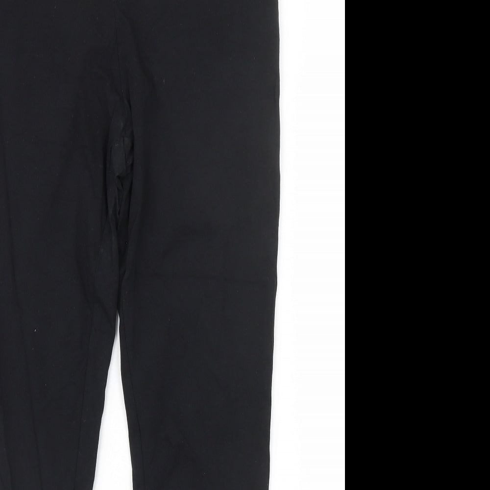 George Womens Black  Cotton Trousers  Size 16 L26 in Regular