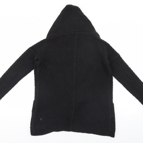 Preworn Womens Black High Neck   Cardigan Jumper