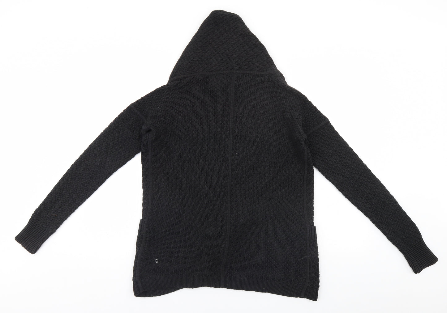 Preworn Womens Black High Neck   Cardigan Jumper