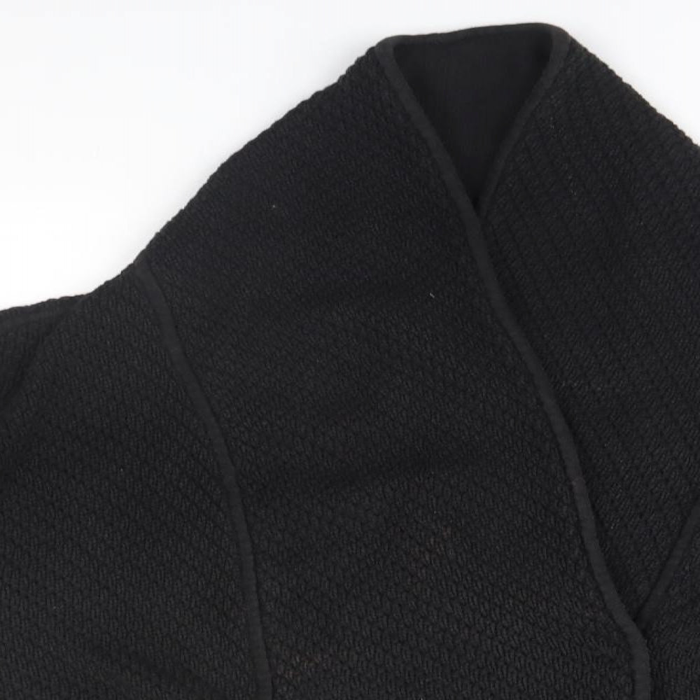Preworn Womens Black High Neck   Cardigan Jumper
